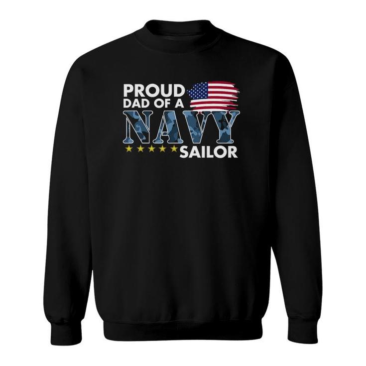 Mens Proud Dad Of A Navy Sailor Sweatshirt