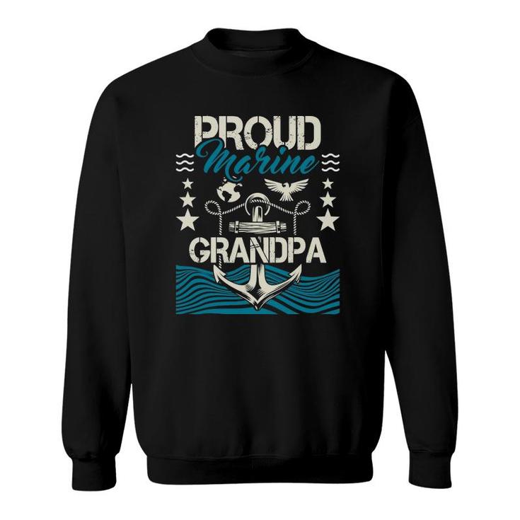 Mens Proud Marine Grandpa - Granddad Papa Pops Sweatshirt