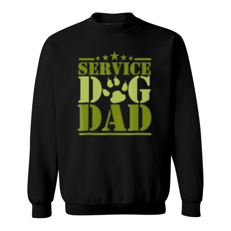 Mens Service Dog Dad  For Disabled American Veterans Sweatshirt