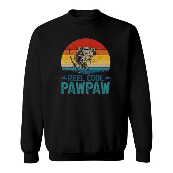 Mens Vintage Fishing Reel Cool Pawpaw Grandpa Paw Paw Father's Day Sweatshirt