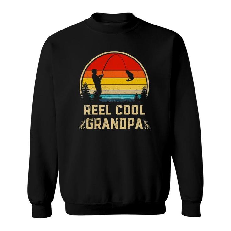 Mens Vintage Reel Cool Grandpa Fish Fishing Father's Day Gift Sweatshirt