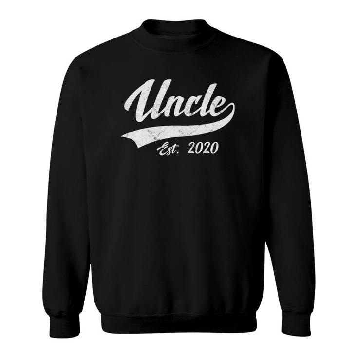 Mens Vintage Uncle Est 2020 New Uncle Father Day Gift Sweatshirt