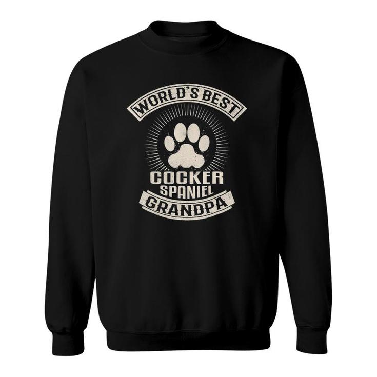 Mens World's Best Cocker Spaniel Grandpa Sweatshirt