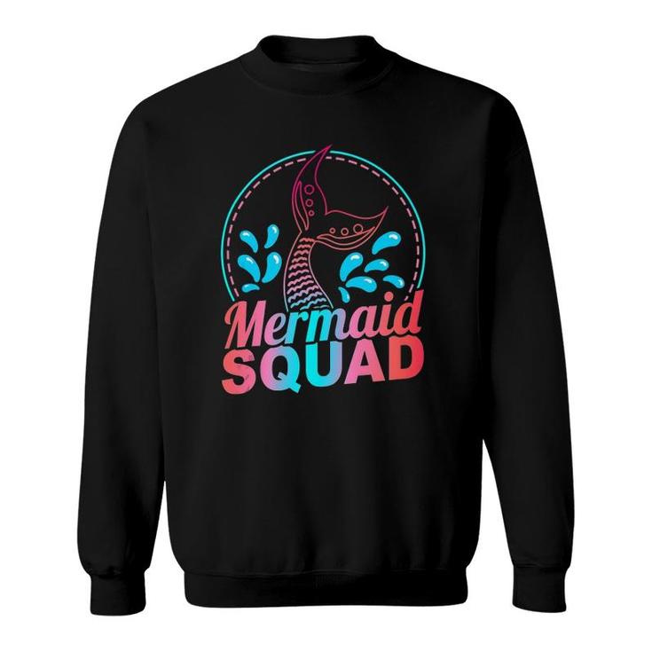 Mermaid Squad - Funny Mermaid Birthday Squad Swimming Party Tank Top Sweatshirt
