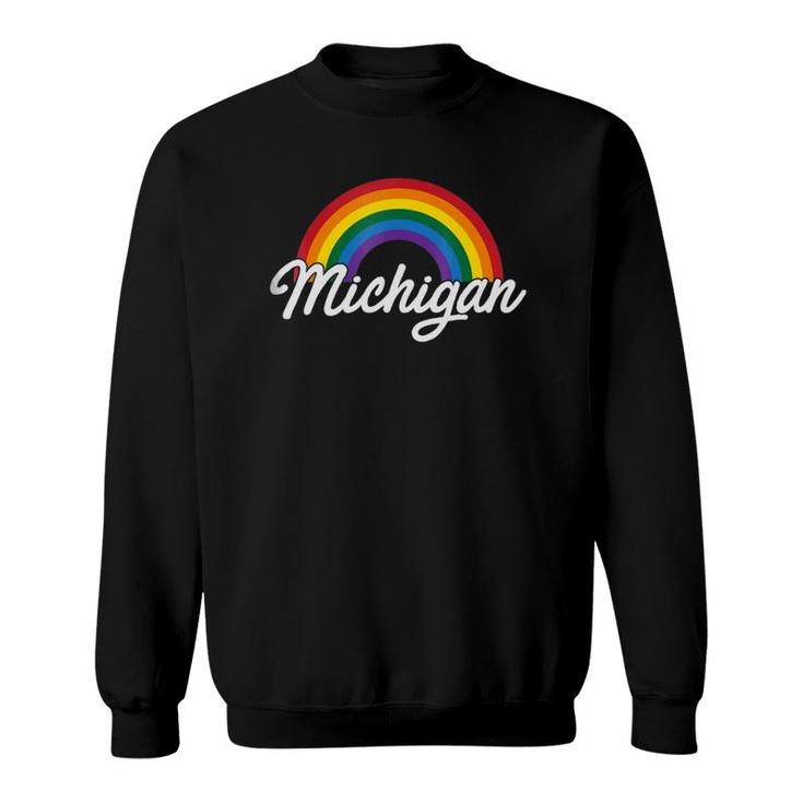 Michigan Pride Gay Pride  Gay Flag  Sweatshirt
