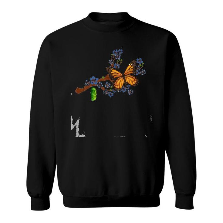 Milkweed Monarch Butterfly And Cocoon Nature Lover Tank Top Sweatshirt