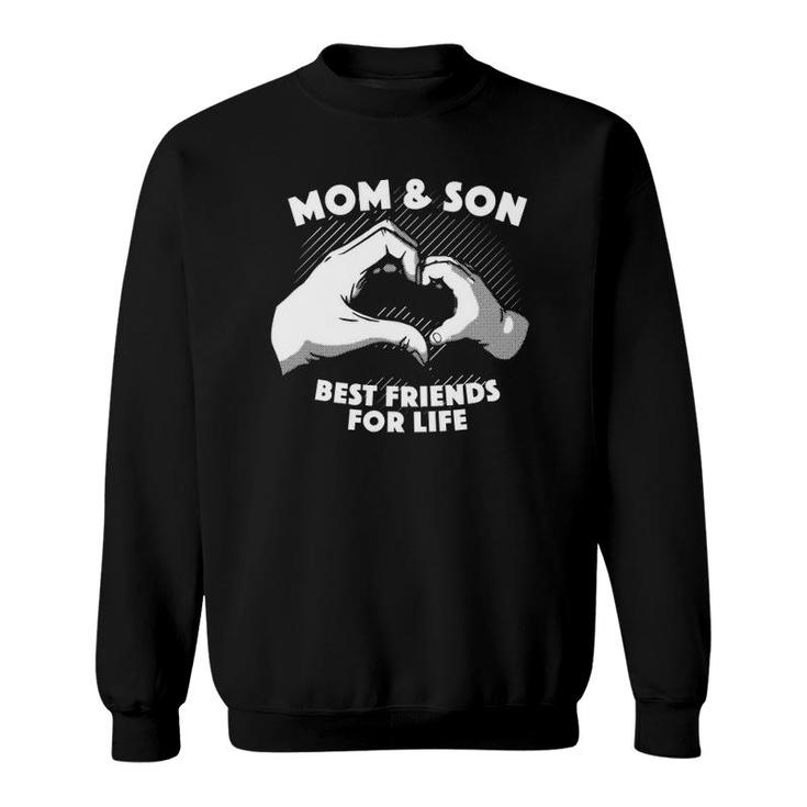 Mom And Son Best Friends For Life Cute Mother Women Sweatshirt