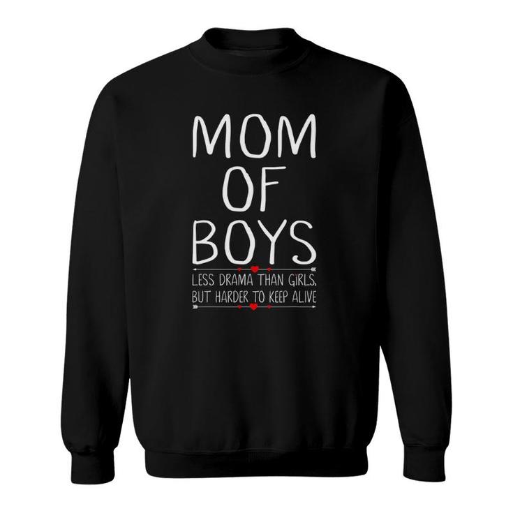 Mom Of Boys Busy Mom Life Funny Motherhood Gifts For Mama Sweatshirt