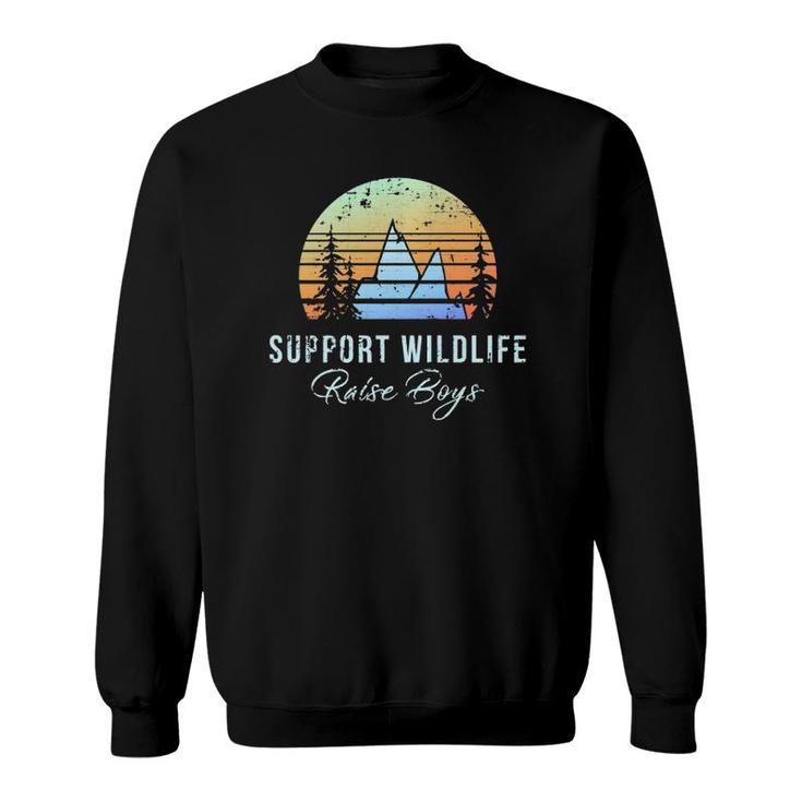 Mom Support Wildlife Raise Boys Mother Day Gift Sweatshirt