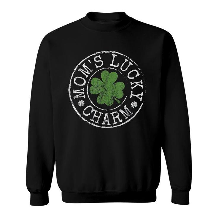 Moms Lucky Charm Irish Clovers Kids Boy Girl Mothers Day Sweatshirt