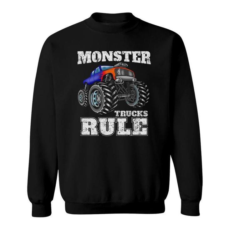 Monster Trucks Rule Monster Truck Boys Men Sweatshirt