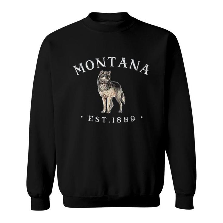 Montana For Men Women Montana Wolf Sweatshirt