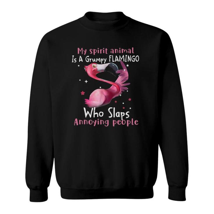 Mother's Day My Spirit Animal Is A Grumpy Flamingo Lover Sweatshirt
