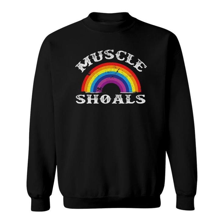 Muscle Shoals  Alabama Classic Rainbow Sweatshirt
