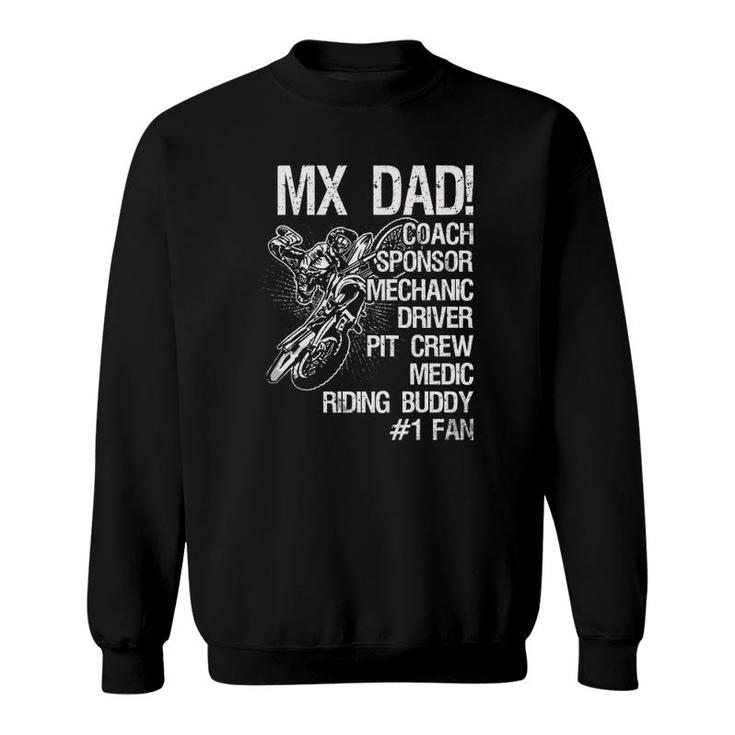 Mx Dad Coach Sponsor Mechanic Driver Pit Crew Medic Ridding Buddy Sweatshirt