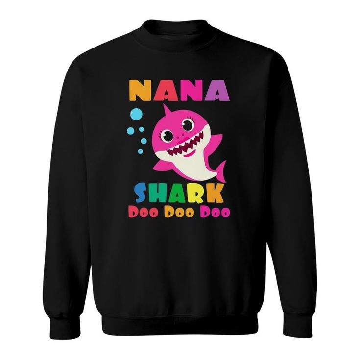 Nana Shark Funny Mother's Day Gift For Womens Mom Sweatshirt
