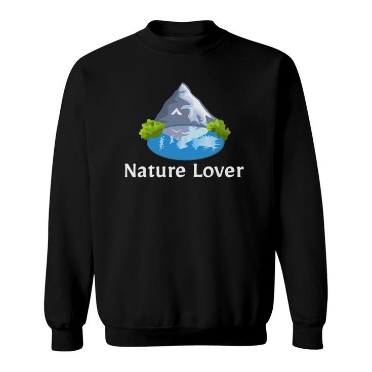 Nature Lover Mountain Lake Trees Hippie Environment Sweatshirt