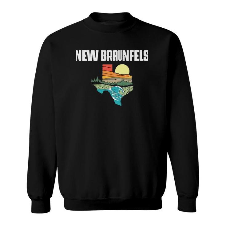 New Braunfels Texas Outdoors Vintage Nature Retro Graphic Sweatshirt