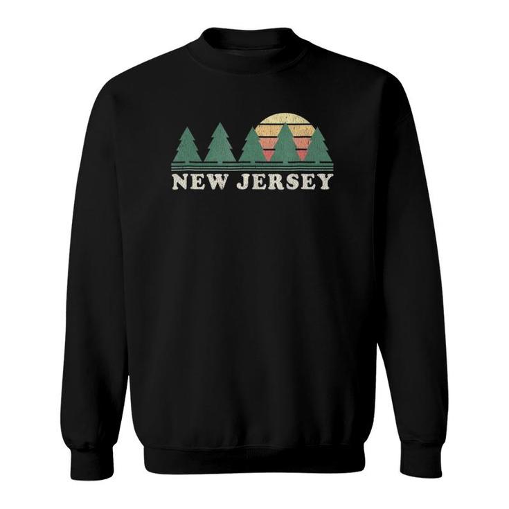 New Jersey Nj Vintage Graphic Tee Retro 70S Design Sweatshirt