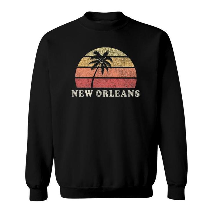 New Orleans La Vintage 70S Retro Throwback Design Sweatshirt