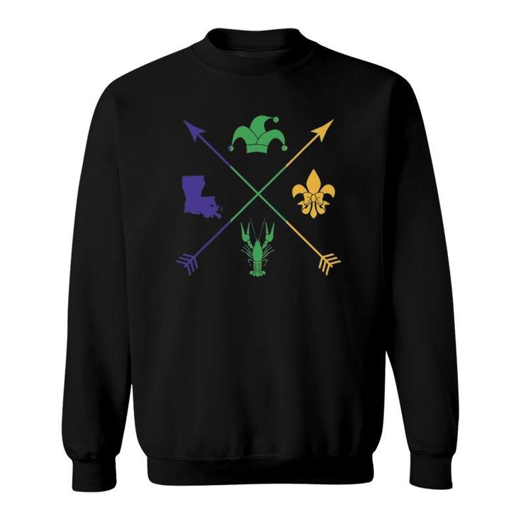 New Orleans Mardi Gras Outfit Carnival Parade Party Costume Sweatshirt