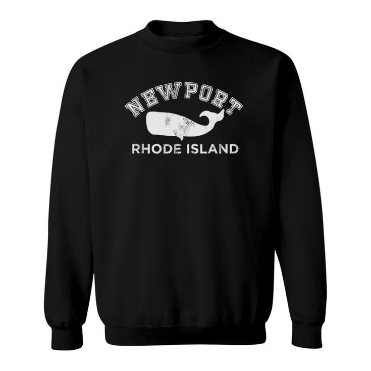 Newport Rhode Island Ri Whale Vintage Retro Silhouette  Sweatshirt