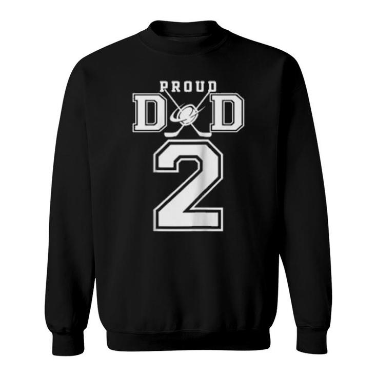 Number 2 Custom Proud Hockey Dad Personalized  Sweatshirt