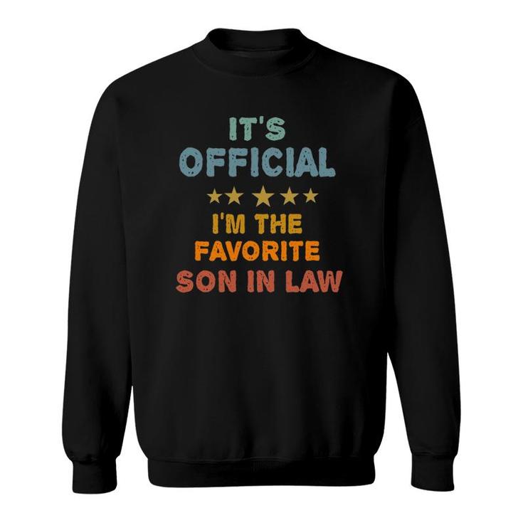 Official Favorite Son In Law Funny Gift From Mother In Law Sweatshirt
