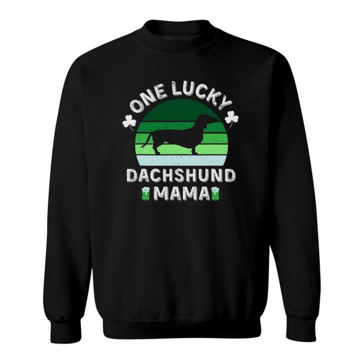 One Lucky Dachshund Mama Funny St Patrick's Day Women Sweatshirt