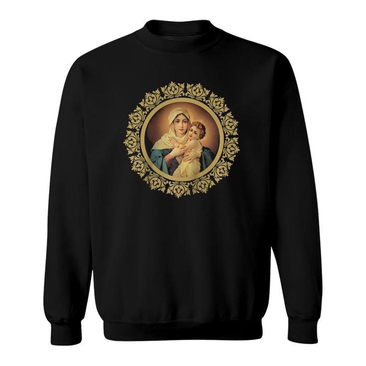 Our Lady Of Schoenstatt Mother Thrice Admirable Catholic Raglan Baseball Tee Sweatshirt