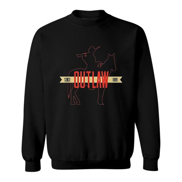 Outlaw Red Horse Cowboy Adventure Sweatshirt