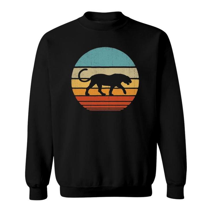 Panther Vintage 60S 70S Retro Gifts Animal Lover Women Men Sweatshirt