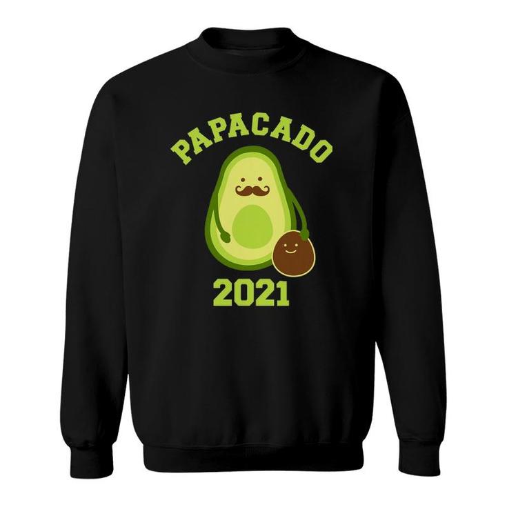 Papacado 2021 Funny Gift For New Dad Baby Annoucement Sweatshirt