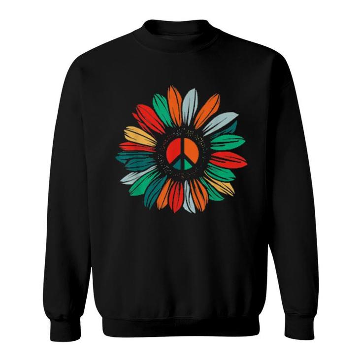 Peace Love Sunshine Sunflower Hippie Costume Tie Die 60S 70S Sweatshirt