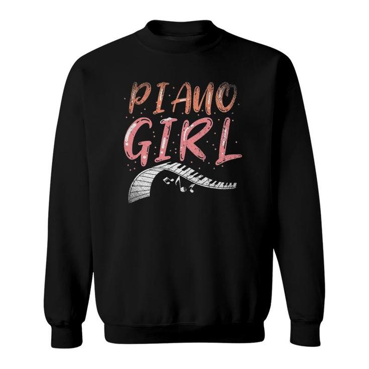 Piano Girl Musician Piano Player Women Gift Idea Piano Sweatshirt
