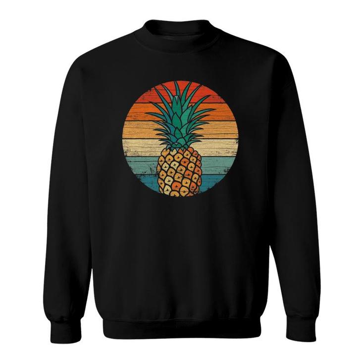 Pineapple Retro Vintage Distressed Women Men Summer Sweatshirt