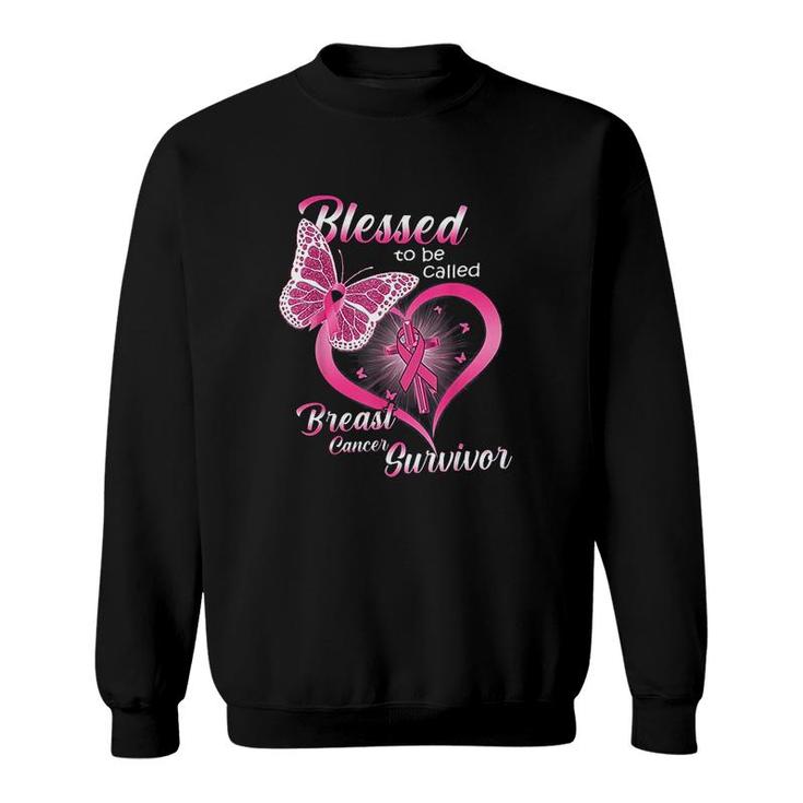 Pink Butterfly Blessed To Be Called Sweatshirt