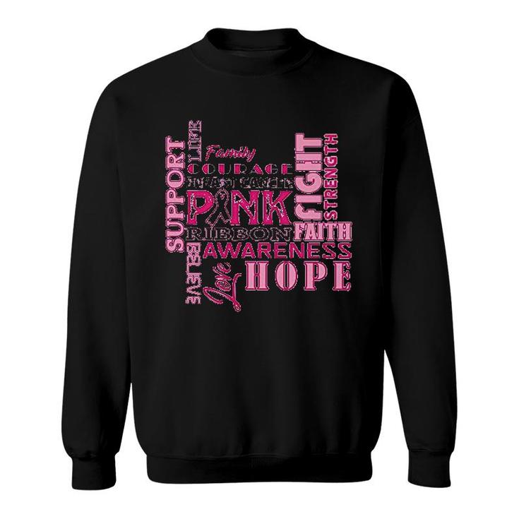 Pink Ribbon Support Awareness Sweatshirt