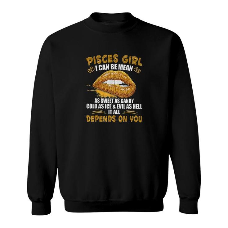 Pisces Girl As Sweet As Candy Sweatshirt
