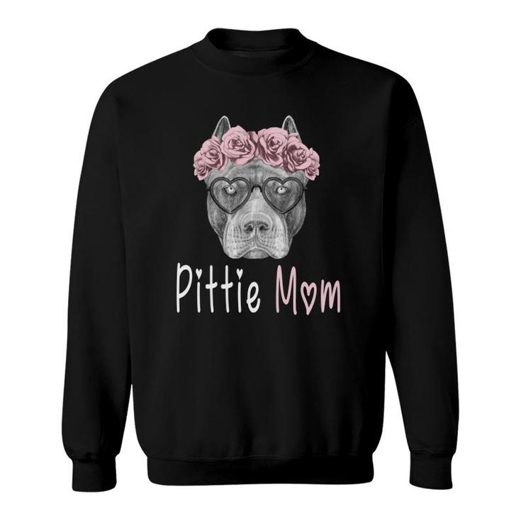 Pittie Mom For Pitbull Dog Lovers-Mothers Day Gift Sweatshirt
