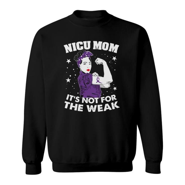 Preemie Day Tee Nicu Mom Awareness Month Purple Ribbon Gift Sweatshirt