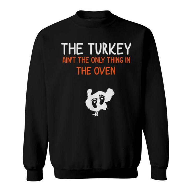 Pregnancy Announcement Thanksgiving 2021 Turkey  Sweatshirt
