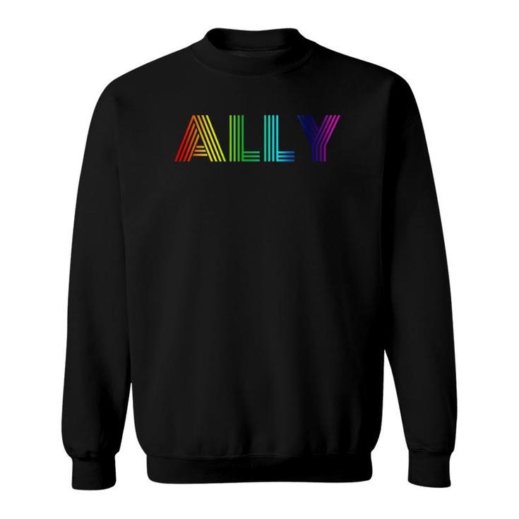 Pride Ally Gay Pride Month Lgbt Rainbow Flag Sweatshirt