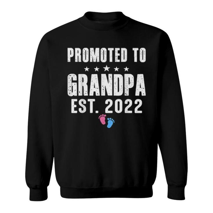 Promoted To Grandpa Est 2022 Pregnancy Reveal Pink Or Blue  Sweatshirt