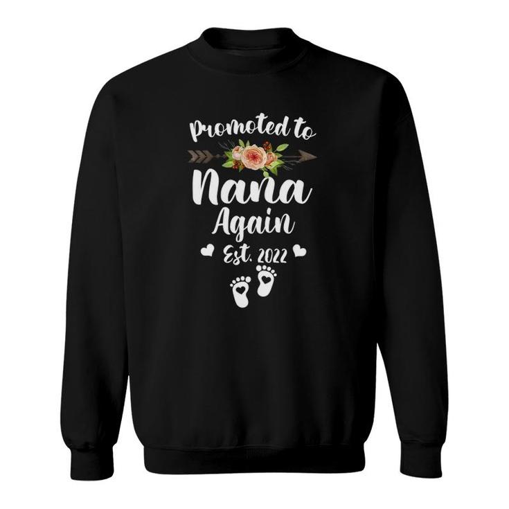 Promoted To Nana Again 2022 Soon To Be New Grandma Pregnancy Sweatshirt