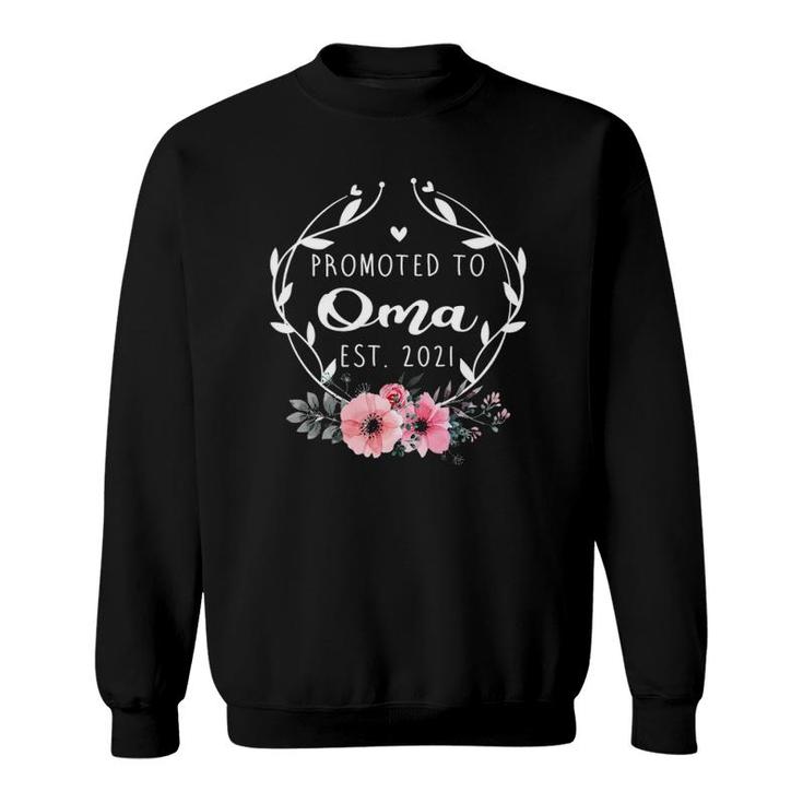 Promoted To Oma Est 2021 Mother's Day New Grandma Sweatshirt