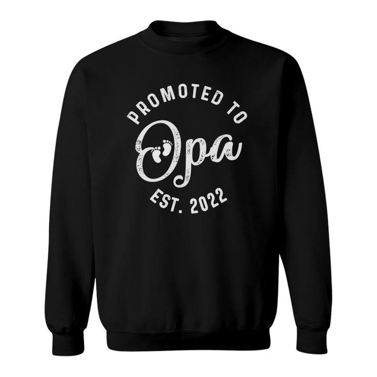 Promoted To Opa 2022 For First Time Father's Day New Dad Sweatshirt