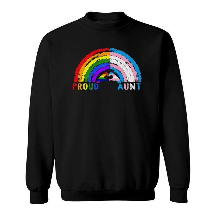 Proud Aunt Lgbt And Transgender Lgbtq Gay Pride Month Premium Sweatshirt