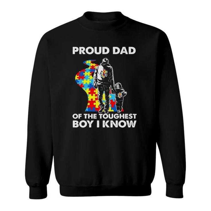 Proud Autism Dad Father And Son Autism Awareness Sweatshirt