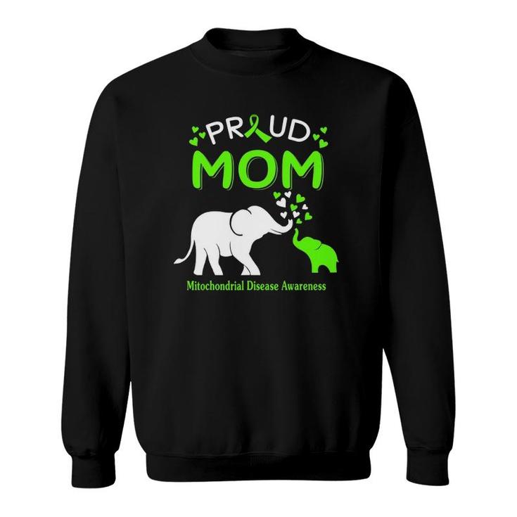 Proud Elephant Mom Mitochondrial Disease Awareness Sweatshirt
